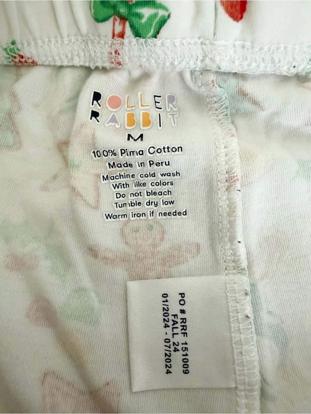 ROLLER RABBIT Gingerbread Polo Party Pajama Short Set - Like New, Medium - Picture 6 of 14